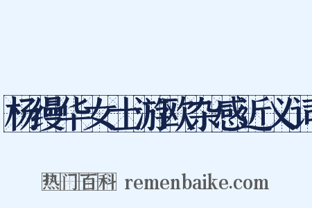 杨缦华女士游欧杂感近义词是什么意思的图片